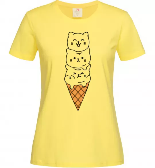 Женская футболка Морозиво з котів Лимонный фото