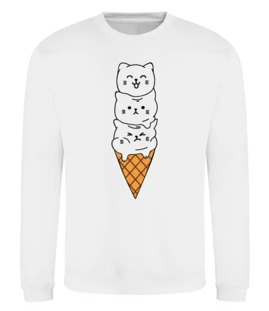 Свитшот Морозиво з котів Белый фото