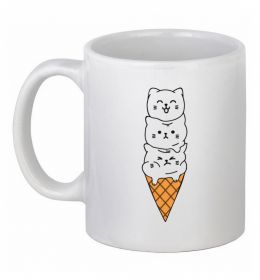 Чашка керамічна Морозиво з котів