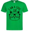 Чоловіча футболка I am a cool cat Зелений фото