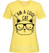 Жіноча футболка I am a cool cat Лимонний фото