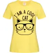 Жіноча футболка I am a cool cat Лимонний фото