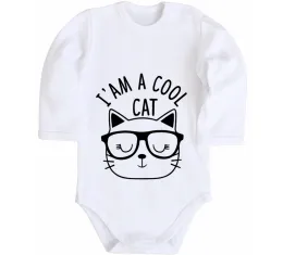 Дитячий бодік Just be cool Білий фото