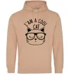 Мужская толстовка (худи) I am a cool cat Песочный Мужская толстовка (худи) I am a cool cat Песочный фото