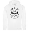 Женская толстовка (худи) I am a cool cat Белый Женская толстовка (худи) I am a cool cat Белый фото