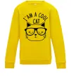 Дитячий світшот I am a cool cat Сонячно жовтий фото