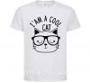 Дитяча футболка I am a cool cat Білий фото