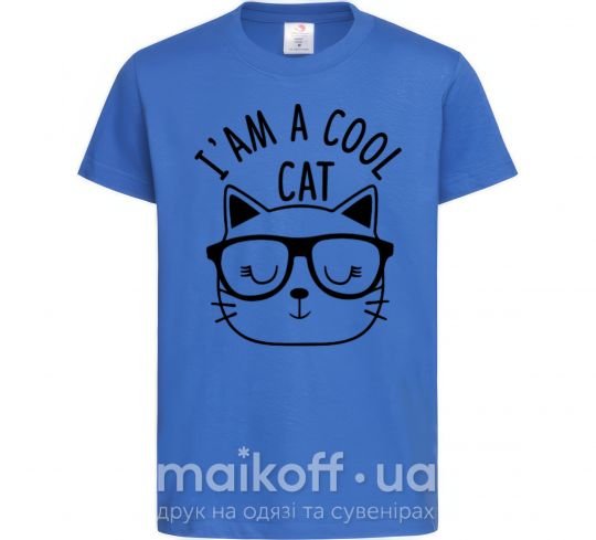 Детская футболка I am a cool cat Ярко-синий фото