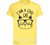 Детская футболка I am a cool cat Лимонный фото