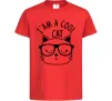 Детская футболка I am a cool cat Красный фото