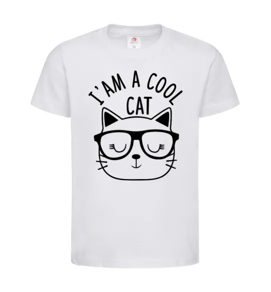 Детская футболка I am a cool cat Белый фото