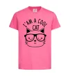 Детская футболка I am a cool cat Ярко-розовый фото