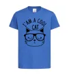 Детская футболка I am a cool cat Ярко-синий фото