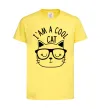 Детская футболка I am a cool cat Лимонный фото