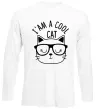 Лонгслів I am a cool cat Білий фото