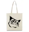 Эко-сумка Крутий кіт Бежевый фото