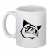 Чашка керамическая Крутий кіт Белый фото