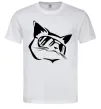 Мужская футболка Крутий кіт Белый фото