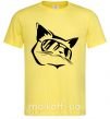 Мужская футболка Крутой кот Лимонный фото