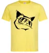 Мужская футболка Крутий кіт Лимонный фото