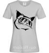 Жіноча футболка Крутой кот Сірий фото