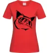 Женская футболка Крутий кіт Красный фото