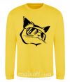 Світшот Крутой кот Сонячно жовтий фото