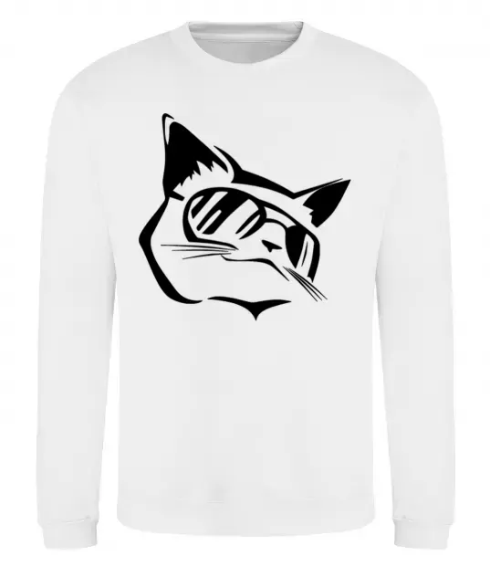 Свитшот Крутий кіт Белый фото