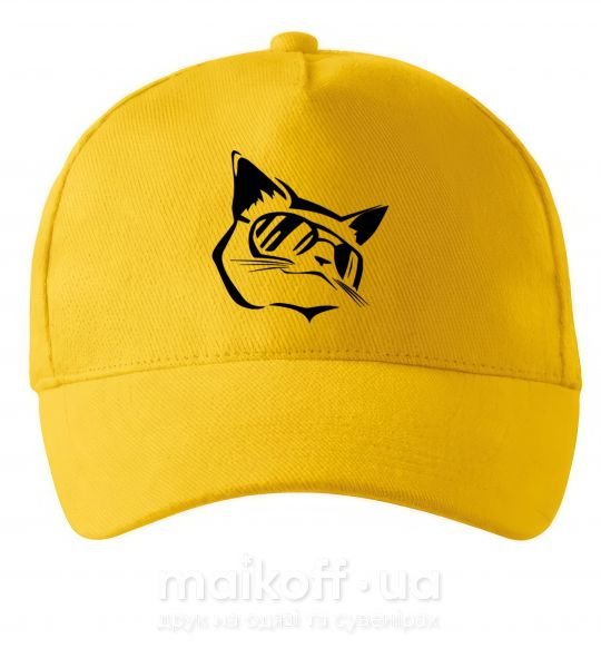 Кепка Крутой кот Солнечно желтый фото