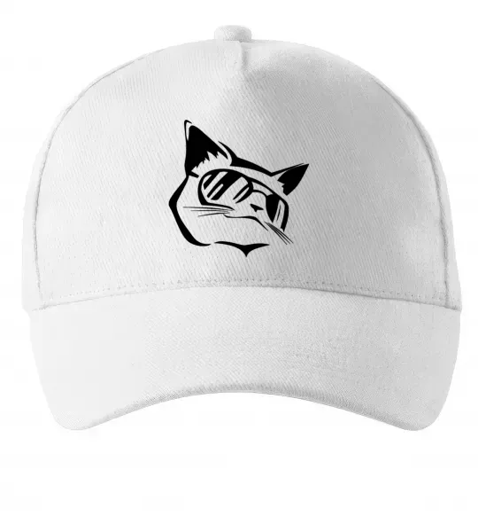 Кепка Крутий кіт Білий фото