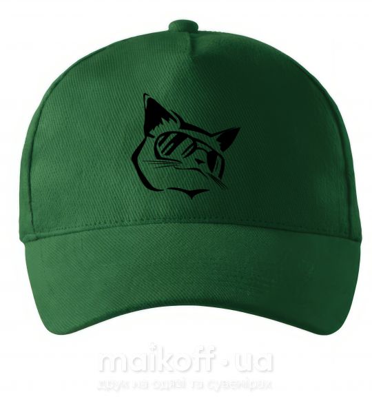 Кепка Крутой кот Темно-зелений фото