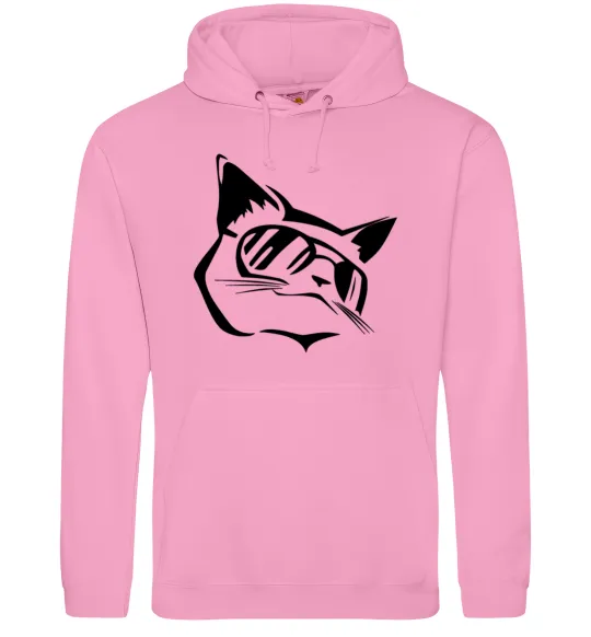 Мужская толстовка (худи) Крутий кіт Розовый фото