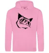 Мужская толстовка (худи) Крутий кіт Розовый фото