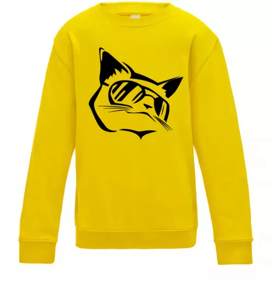 Детский Свитшот Крутий кіт Солнечно желтый фото