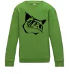 Детский Свитшот Крутий кіт Лаймовый фото