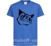 Детская футболка Крутой кот Ярко-синий фото