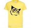 Дитяча футболка Крутой кот Лимонний фото