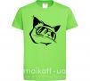 Детская футболка Крутой кот Лаймовый фото