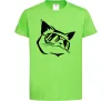 Дитяча футболка Крутий кіт Лаймовий фото