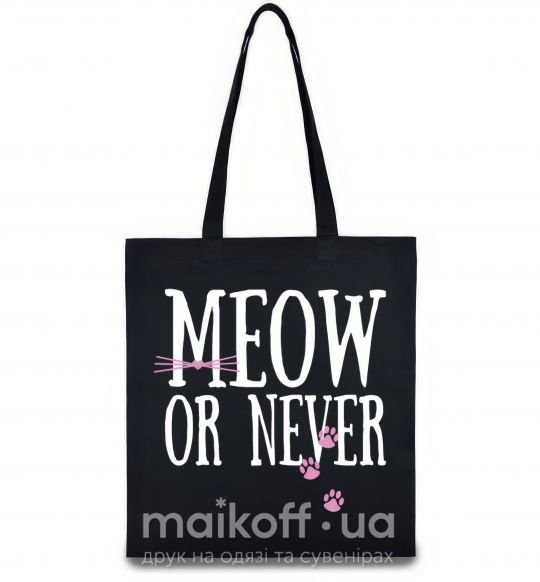 Еко-сумка Meow or never Чорний фото