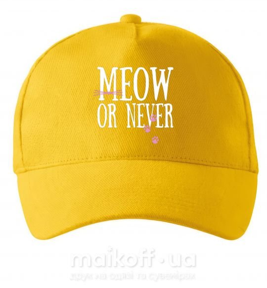 Кепка Meow or never Солнечно желтый фото