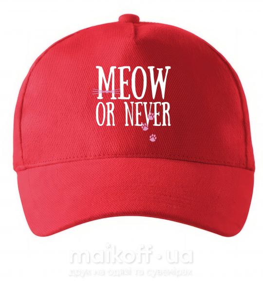 Кепка Meow or never Красный фото