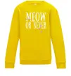 Детский Свитшот Meow or never Солнечно желтый Детский Свитшот Meow or never Солнечно желтый фото