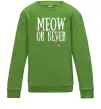 Детский Свитшот Meow or never Лаймовый Детский Свитшот Meow or never Лаймовый фото