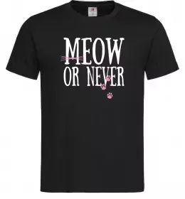 Чоловіча футболка Meow or never Чорний фото