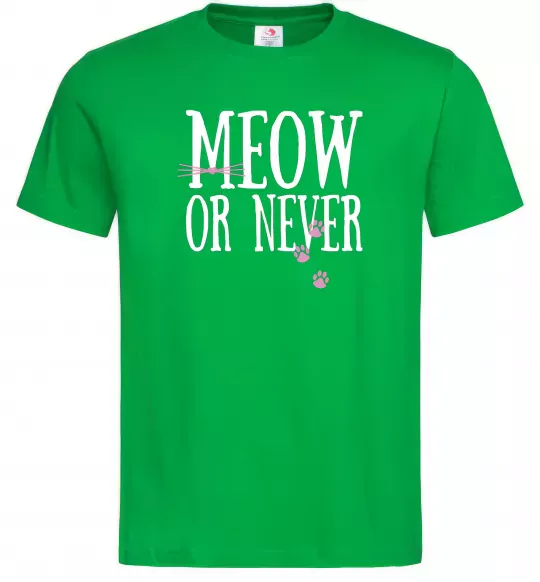 Чоловіча футболка Meow or never Зелений фото