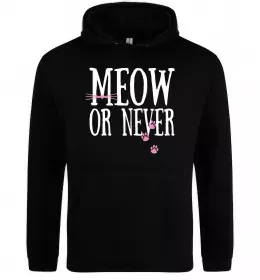 Чоловіча толстовка (худі) Meow or never Чорний фото