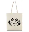 Еко-сумка Cat portrait Бежевий фото