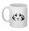 Чашка керамическая Cat portrait Белый фото