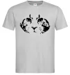 Мужская футболка Cat portrait Серый фото
